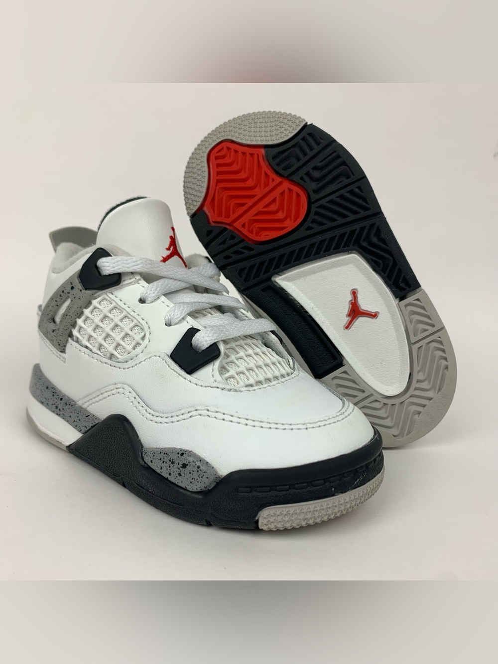Nike Air Jordan 4 Retro ‘White Cement’ IB4387-100 Toddler Shoes Size 7c